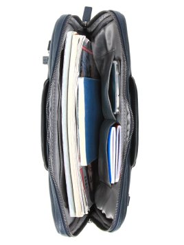 Gerard Henon 6944 - CUIR DE VACHETTE - MARINE porte documents slim 13" Sac business