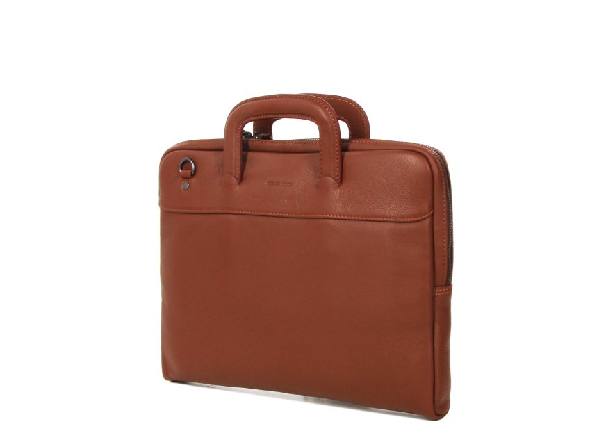 Gerard Henon 6944 - CUIR DE VACHETTE - MARRON porte documents slim 13" Sac business