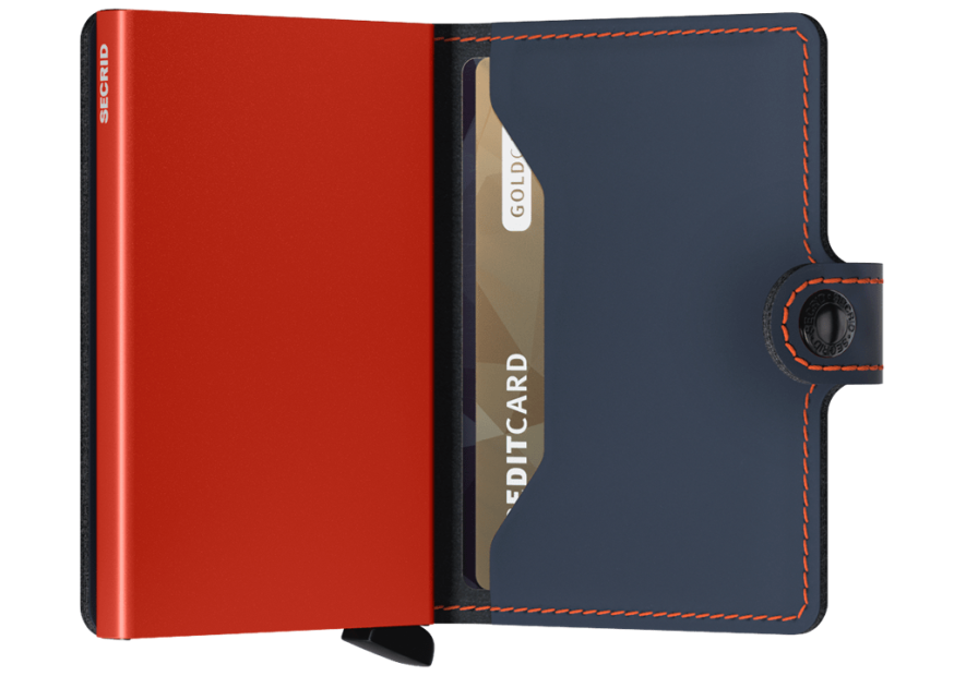 Secrid MM - CUIR DE VACHETTE - NIGHT BL porte cartes miniwallet mm