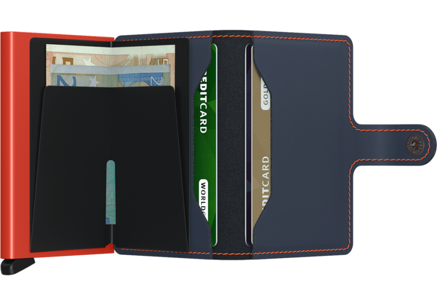 Secrid MM - CUIR DE VACHETTE - NIGHT BL porte cartes miniwallet mm