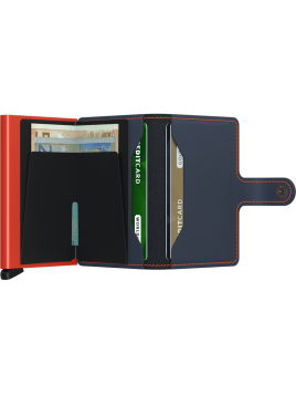 Secrid MM - CUIR DE VACHETTE - NIGHT BL porte cartes miniwallet mm