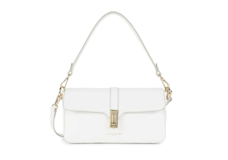 Lancaster 547-41 - CUIR DE VACHETTE - BLAN Foulonné Milano - Petit sac trotteur Sacs à mains