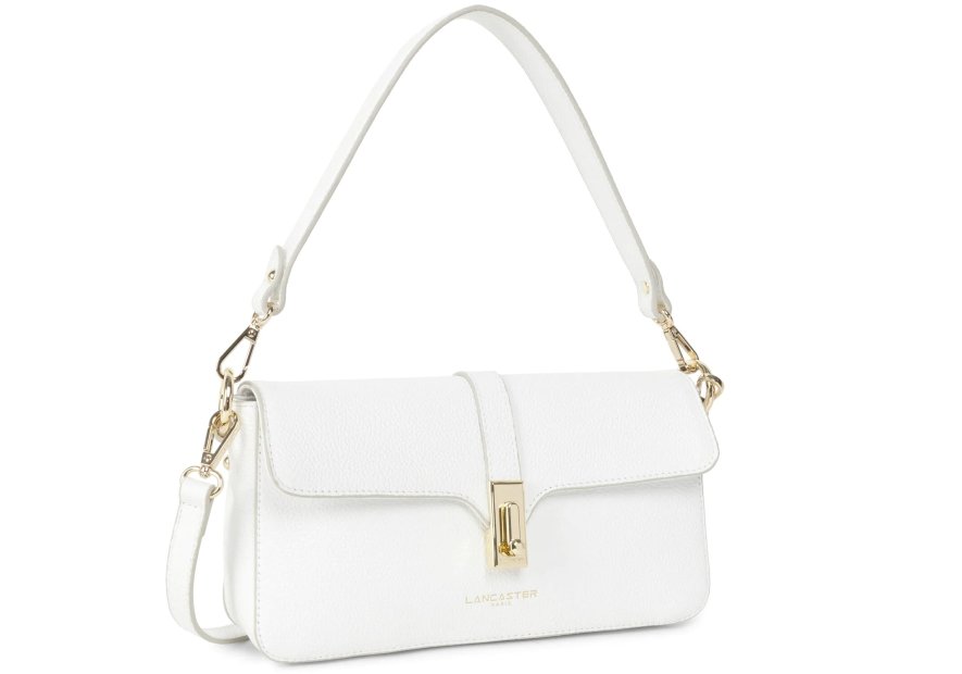 Lancaster 547-41 - CUIR DE VACHETTE - BLAN Foulonné Milano - Petit sac trotteur Sacs à mains