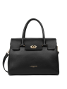 Lancaster 547-56 - CUIR DE VACHETTE - NOIR Foulonné Milano - Sac shopping sacs-a-mains