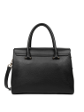 Lancaster 547-56 - CUIR DE VACHETTE - NOIR Foulonné Milano - Sac shopping sacs-a-mains
