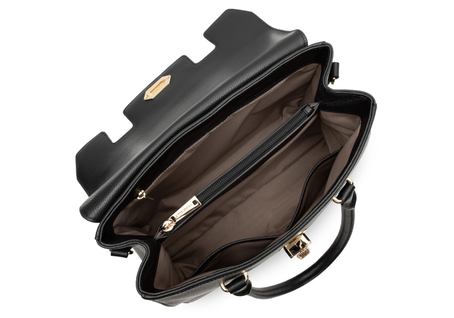 Lancaster 547-56 - CUIR DE VACHETTE - NOIR Foulonné Milano - Sac shopping Sacs à mains