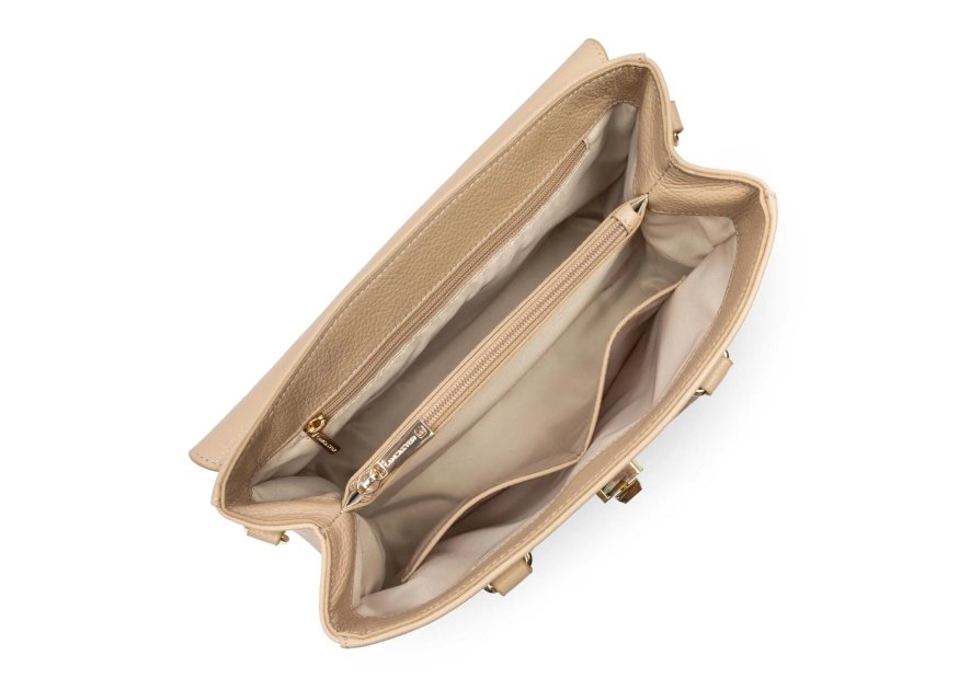 Lancaster 547-56 - CUIR DE VACHETTE - BEIG Foulonné Milano - Sac shopping Sacs à mains