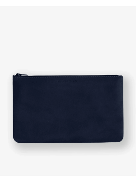 Les Ateliers Foures B42 - CUIR DE VACHETTE - NUIT baroudeuse pochette papier l porte cartes