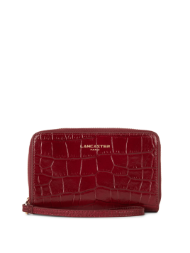 Lancaster 124-12 - VACHETTE CROCO - CARMIN Exotic Croco CN - Portefeuille pmpb femme