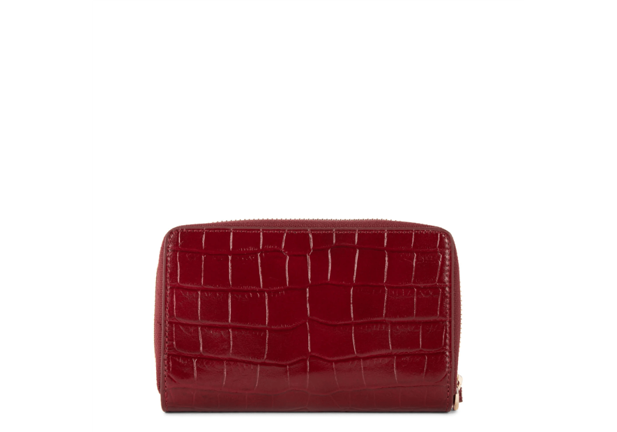Lancaster 124-12 - VACHETTE CROCO - CARMIN Exotic Croco CN - Portefeuille pmpb femme