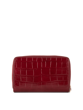 Lancaster 124-12 - VACHETTE CROCO - CARMIN Exotic Croco CN - Portefeuille pmpb femme