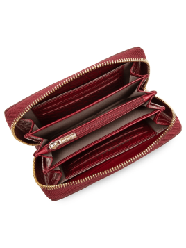 Lancaster 124-12 - VACHETTE CROCO - CARMIN Exotic Croco CN - Portefeuille pmpb femme