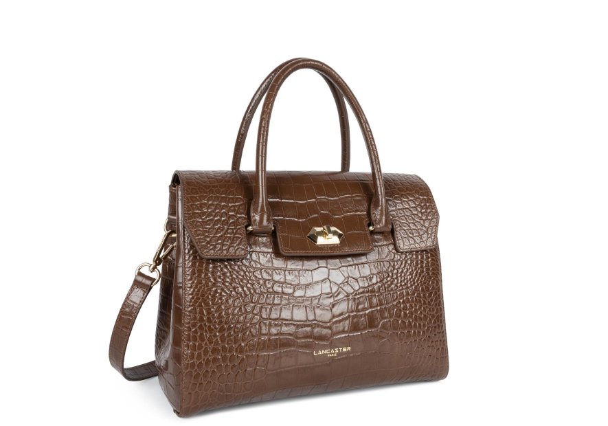 Lancaster 524-85 - VACHETTE CROCO - VISON Exotic Croco CN - Sac rabat Sacs à mains