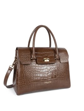 Lancaster 524-85 - VACHETTE CROCO - VISON Exotic Croco CN - Sac rabat Sacs à mains