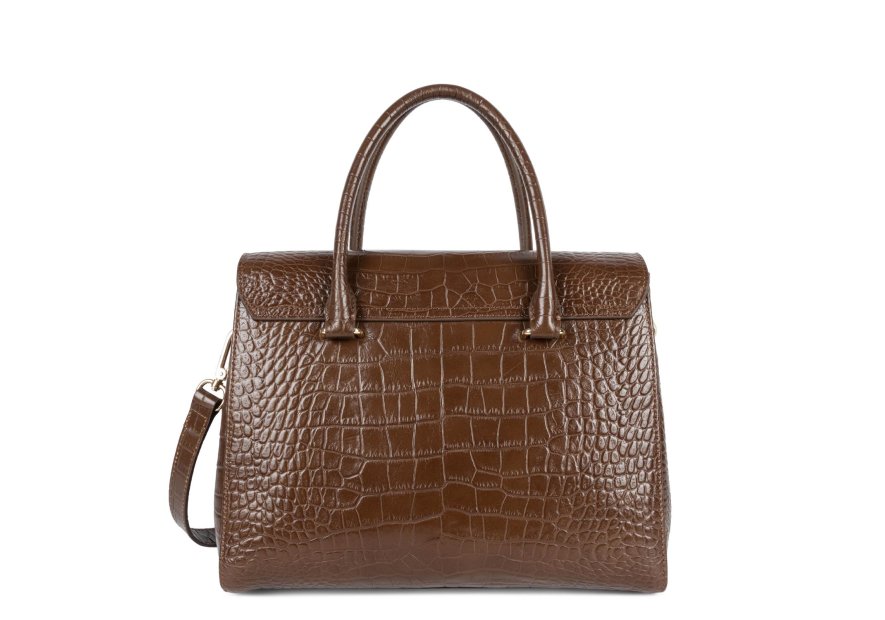 Lancaster 524-85 - VACHETTE CROCO - VISON Exotic Croco CN - Sac rabat Sacs à mains