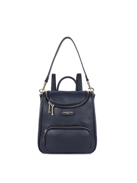 Lancaster 529-80 - CUIR DE VACHETTE - BLEU lancaster-dune-sac à dos sacs-a-mains