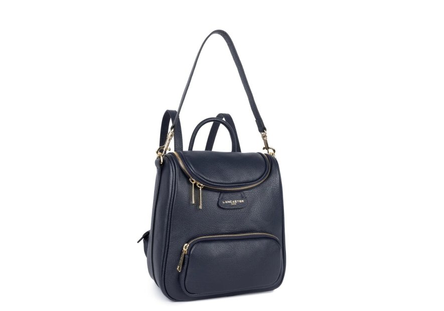 Lancaster 529-80 - CUIR DE VACHETTE - BLEU lancaster-dune-sac à dos Sacs à mains