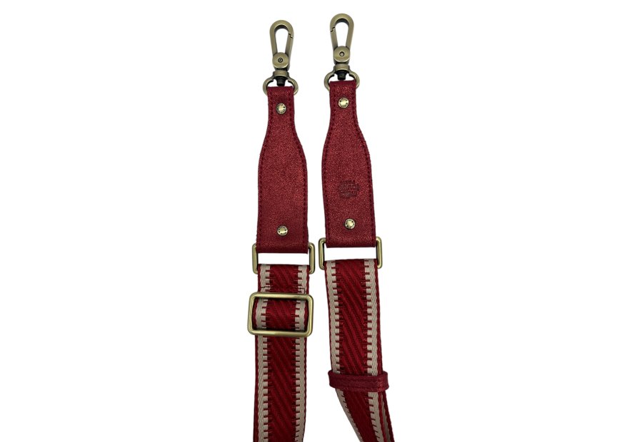 Mila Louise STRAP X - POLYESTER/CUIR - ROUGE mila louise-strap x-bandoulière bandouliere