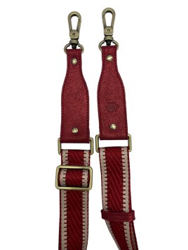 Mila Louise STRAP X - POLYESTER/CUIR - ROUGE mila louise-strap x-bandoulière bandouliere