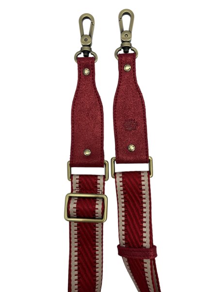 Mila Louise STRAP X - POLYESTER/CUIR - ROUGE mila louise-strap x-bandoulière bandouliere