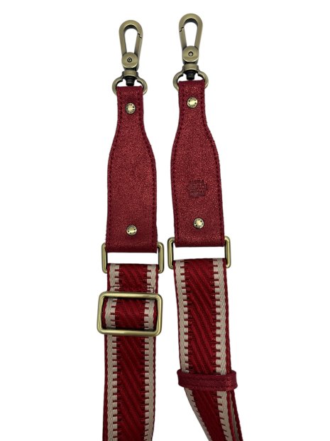 Mila Louise STRAP X - POLYESTER/CUIR - ROUGE mila louise-strap x-bandoulière bandouliere
