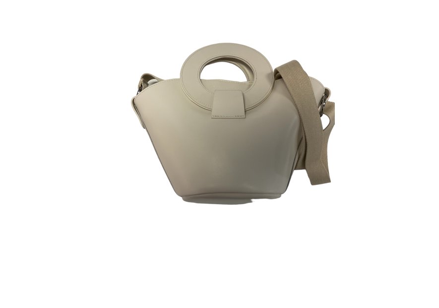 Les Ateliers Foures 0104 - CUIR DE VACHETTE - CRAIE sac porté main olympe mini Sacs à mains