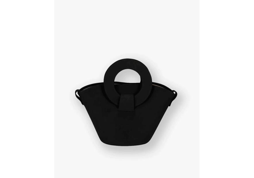 Les Ateliers Foures 0104 - CUIR DE VACHETTE - NOIR sac porté main olympe mini Sacs à mains