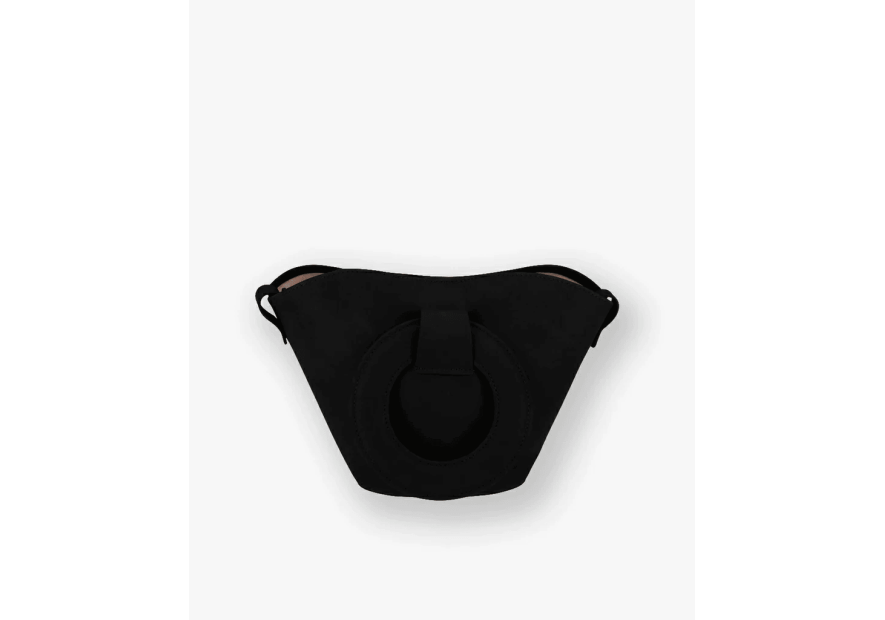 Les Ateliers Foures 0104 - CUIR DE VACHETTE - NOIR sac porté main olympe mini Sacs à mains