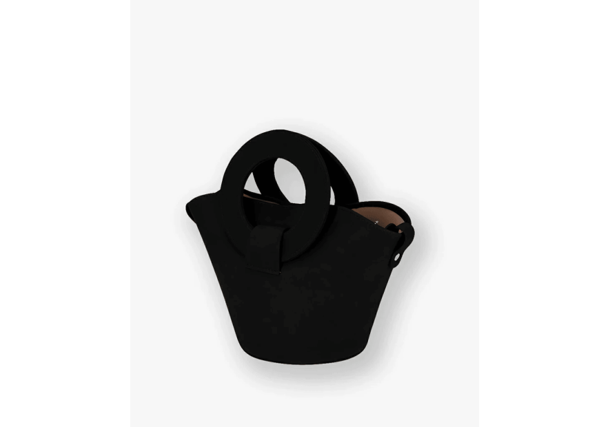 Les Ateliers Foures 0104 - CUIR DE VACHETTE - NOIR sac porté main olympe mini Sacs à mains