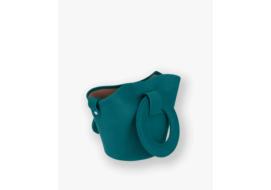 Les Ateliers Foures 0104 - CUIR DE VACHETTE - LAGON sac porté main olympe mini Sacs à mains