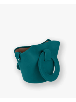 Les Ateliers Foures 0104 - CUIR DE VACHETTE - LAGON sac porté main olympe mini Sacs à mains