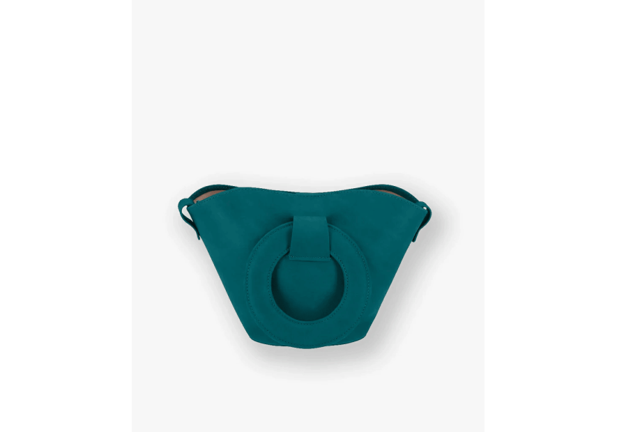 Les Ateliers Foures 0104 - CUIR DE VACHETTE - LAGON sac porté main olympe mini Sacs à mains