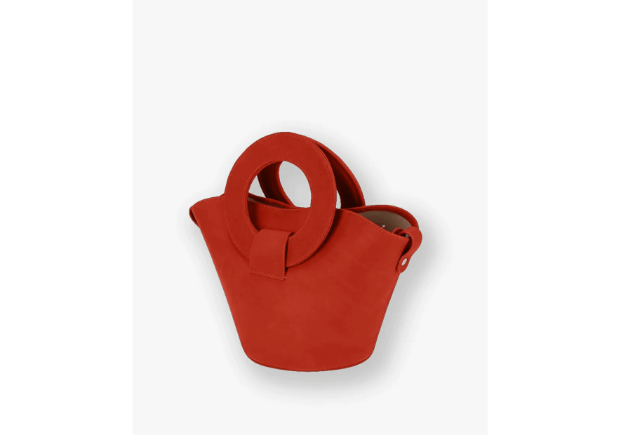 Les Ateliers Foures 0104 - CUIR DE VACHETTE - ORANGE sac porté main olympe mini Sacs à mains