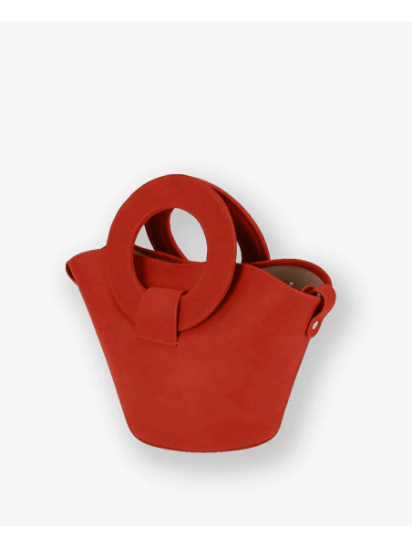 Les Ateliers Foures 0104 - CUIR DE VACHETTE - ORANGE sac porté main olympe mini Sacs à mains