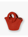Les Ateliers Foures 0104 - CUIR DE VACHETTE - ORANGE sac porté main olympe mini sacs-a-mains