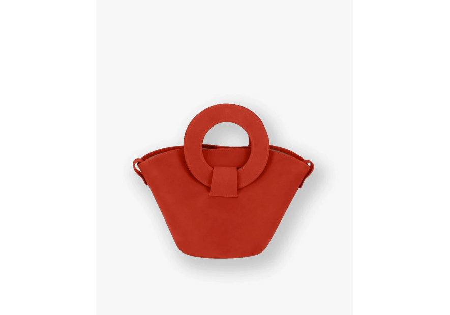 Les Ateliers Foures 0104 - CUIR DE VACHETTE - ORANGE sac porté main olympe mini Sacs à mains