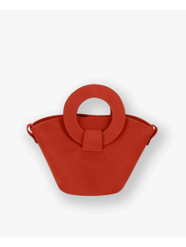 Les Ateliers Foures 0104 - CUIR DE VACHETTE - ORANGE sac porté main olympe mini Sacs à mains