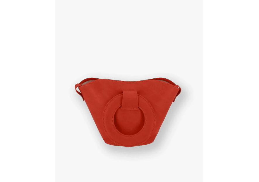 Les Ateliers Foures 0104 - CUIR DE VACHETTE - ORANGE sac porté main olympe mini Sacs à mains