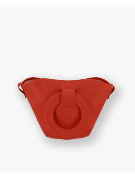 Les Ateliers Foures 0104 - CUIR DE VACHETTE - ORANGE sac porté main olympe mini Sacs à mains