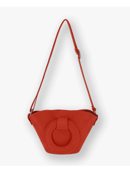 Les Ateliers Foures 0104 - CUIR DE VACHETTE - ORANGE sac porté main olympe mini Sacs à mains