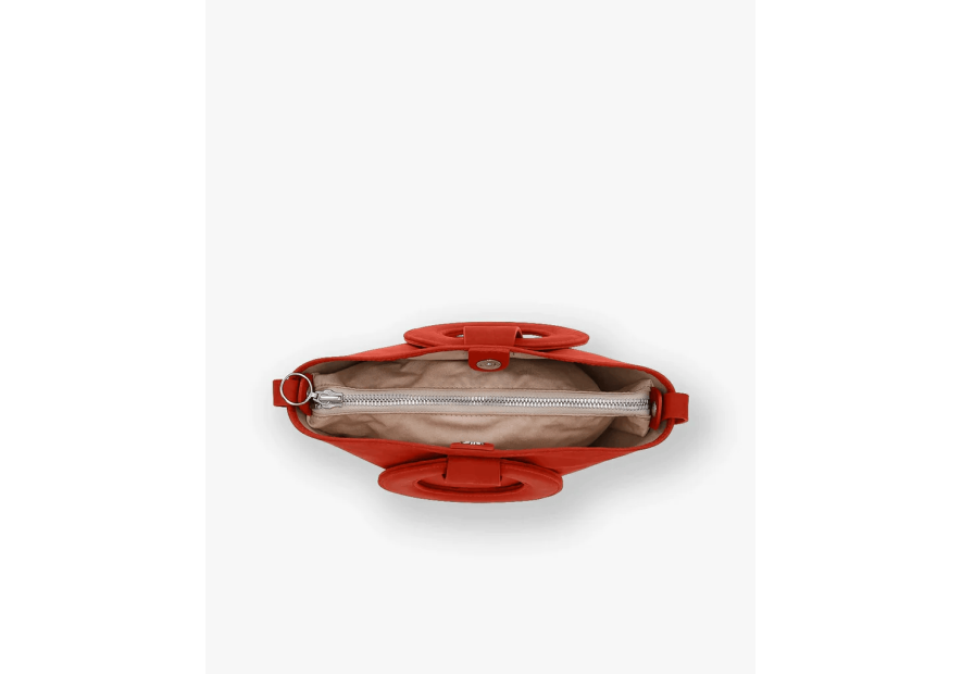 Les Ateliers Foures 0104 - CUIR DE VACHETTE - ORANGE sac porté main olympe mini Sacs à mains