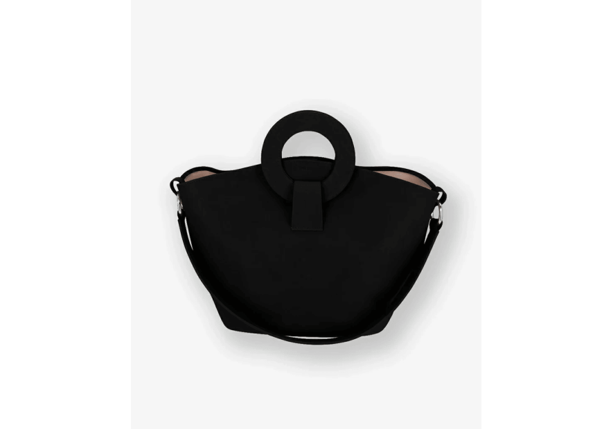 Les Ateliers Foures 0604 - CUIR DE VACHETTE - NOIR les ateliers fourès- olympe- porté travers maxi shopping