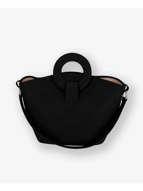 Les Ateliers Foures 0604 - CUIR DE VACHETTE - NOIR les ateliers fourès- olympe- porté travers maxi sac-a-main-shopping-toile-ou-cuir
