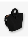 Les Ateliers Foures 0604 - CUIR DE VACHETTE - NOIR les ateliers fourès- olympe- porté travers maxi sac-a-main-shopping-toile-ou-cuir