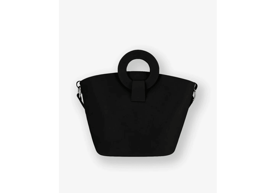 Les Ateliers Foures 0604 - CUIR DE VACHETTE - NOIR les ateliers fourès- olympe- porté travers maxi shopping