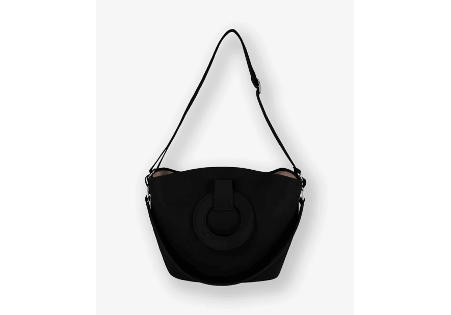 Les Ateliers Foures 0604 - CUIR DE VACHETTE - NOIR les ateliers fourès- olympe- porté travers maxi shopping