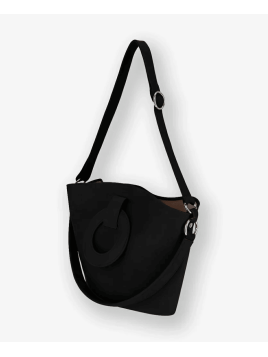 Les Ateliers Foures 0604 - CUIR DE VACHETTE - NOIR les ateliers fourès- olympe- porté travers maxi shopping