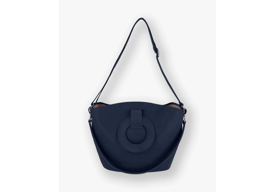 Les Ateliers Foures 0604 - CUIR DE VACHETTE - NUIT les ateliers fourès- olympe- porté travers maxi shopping