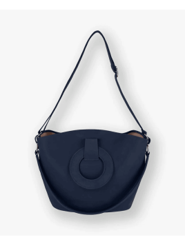 Les Ateliers Foures 0604 - CUIR DE VACHETTE - NUIT les ateliers fourès- olympe- porté travers maxi shopping