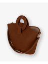 Les Ateliers Foures 0604 - CUIR DE VACHETTE - FAUVE les ateliers fourès- olympe- porté travers maxi sac-a-main-shopping-toile-ou-cuir